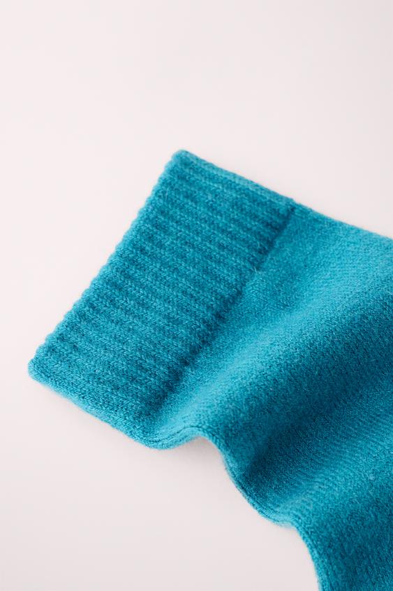 CHAUSSETTES UNIES CREATED BY CARAMEL LONDON X ZARA - Bleu canard de Zara - Image 3