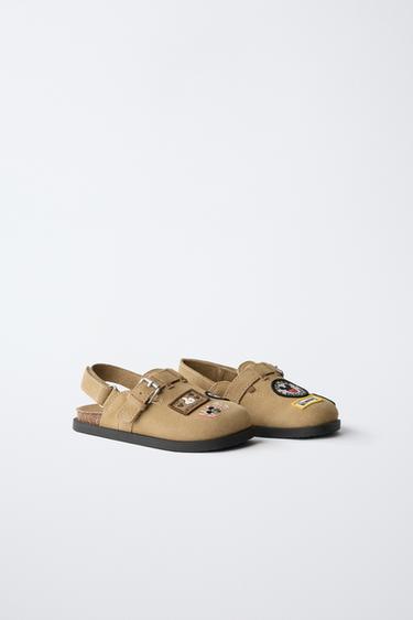 SABOTS EN CUIR MICKEY MOUSE © DISNEY - Marron sable de Zara - Image 1