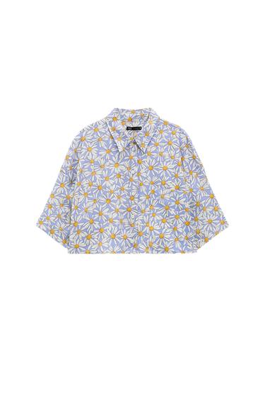 PRINTED LINEN BLEND SHIRT