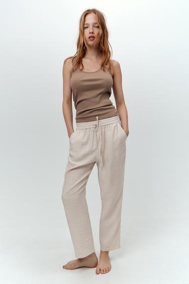 FLOWING TROUSERS - Sand by Zara - Image 0