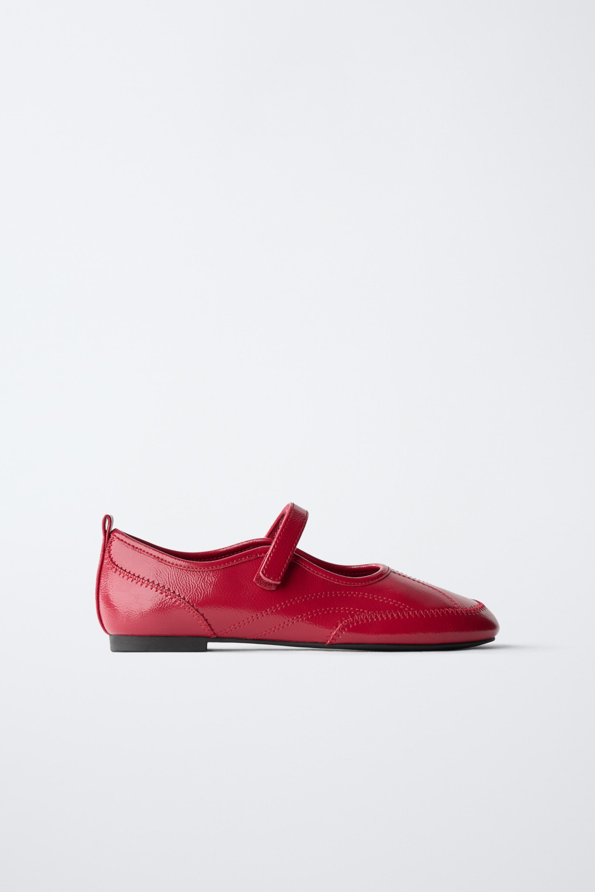 PATENT LEATHER SPORTY BALLET FLATS