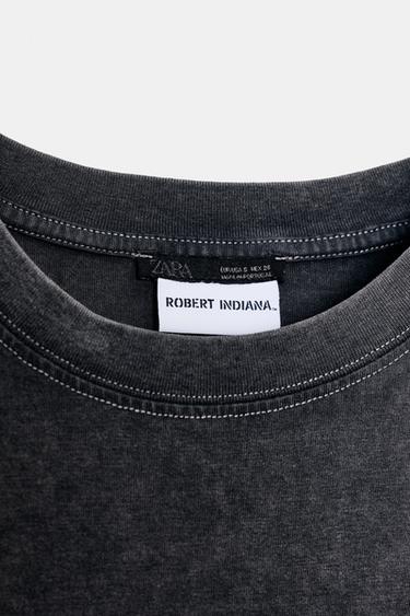 T-SHIRT LAVÉ À MANCHES LONGUES - Gris anthracite de Zara - Image 6