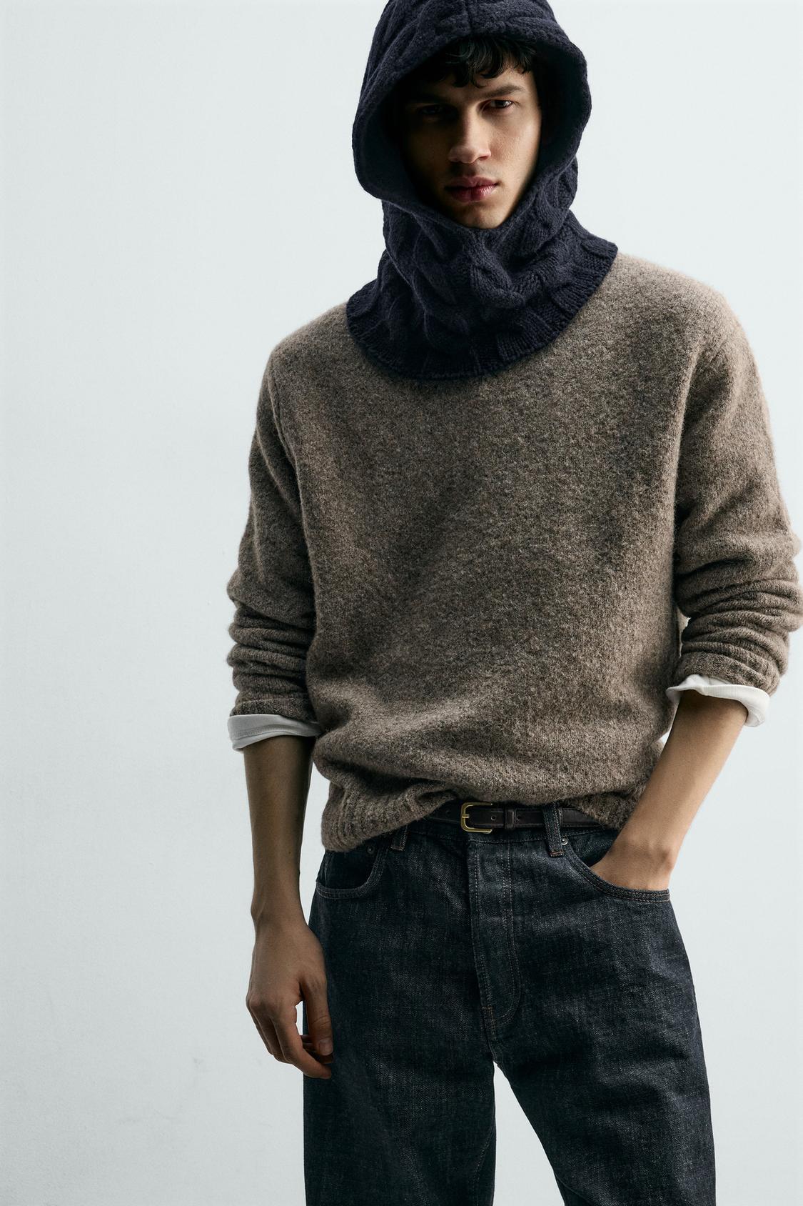 БАЛАКЛАВА ZARA ИЗ 100% ШЕРСТИ С ТЕСЬМОЙ