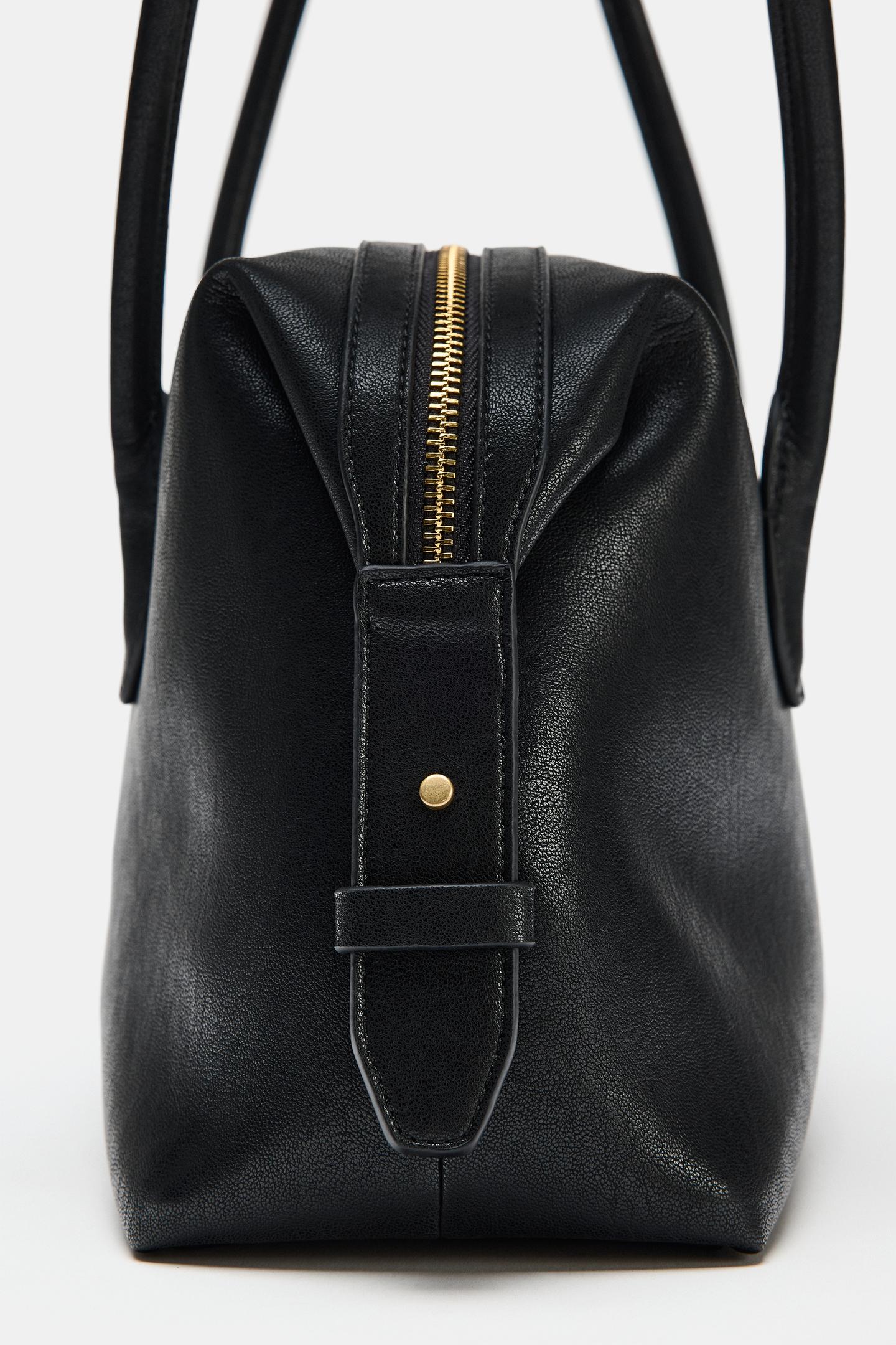 Женская сумка Zara Elongated Shoulder, цвет: Чёрный — фото 7