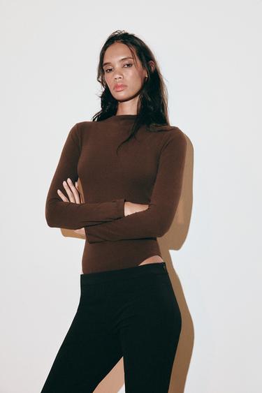 OPEN BACK BODYSUIT — Brown 2
