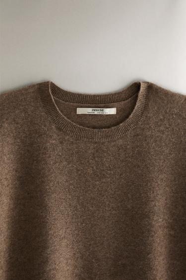 CASHMERE SWEATER - Brown / Taupe by Zara - Image 1