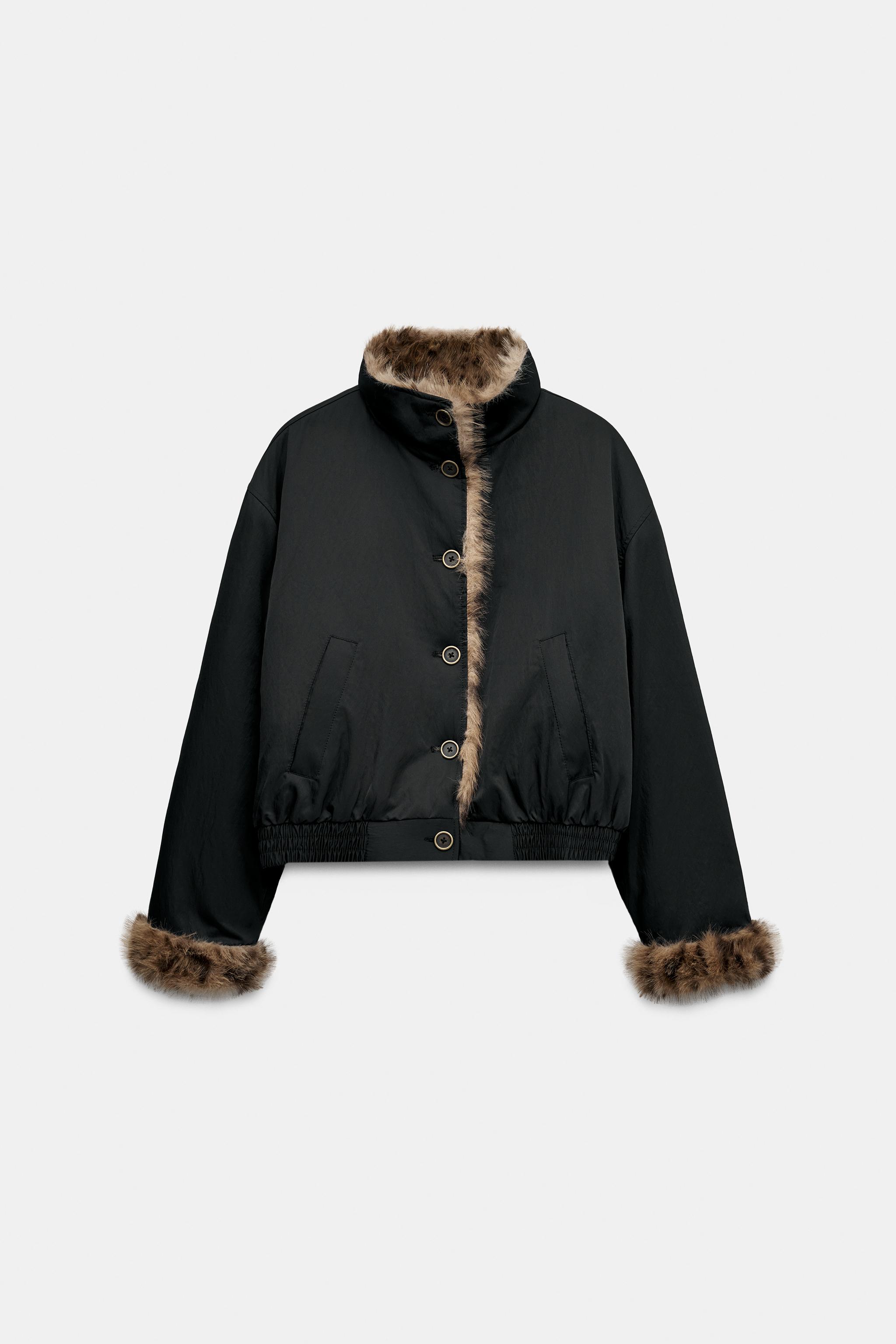 REVERSIBLE FAUX FUR JACKET