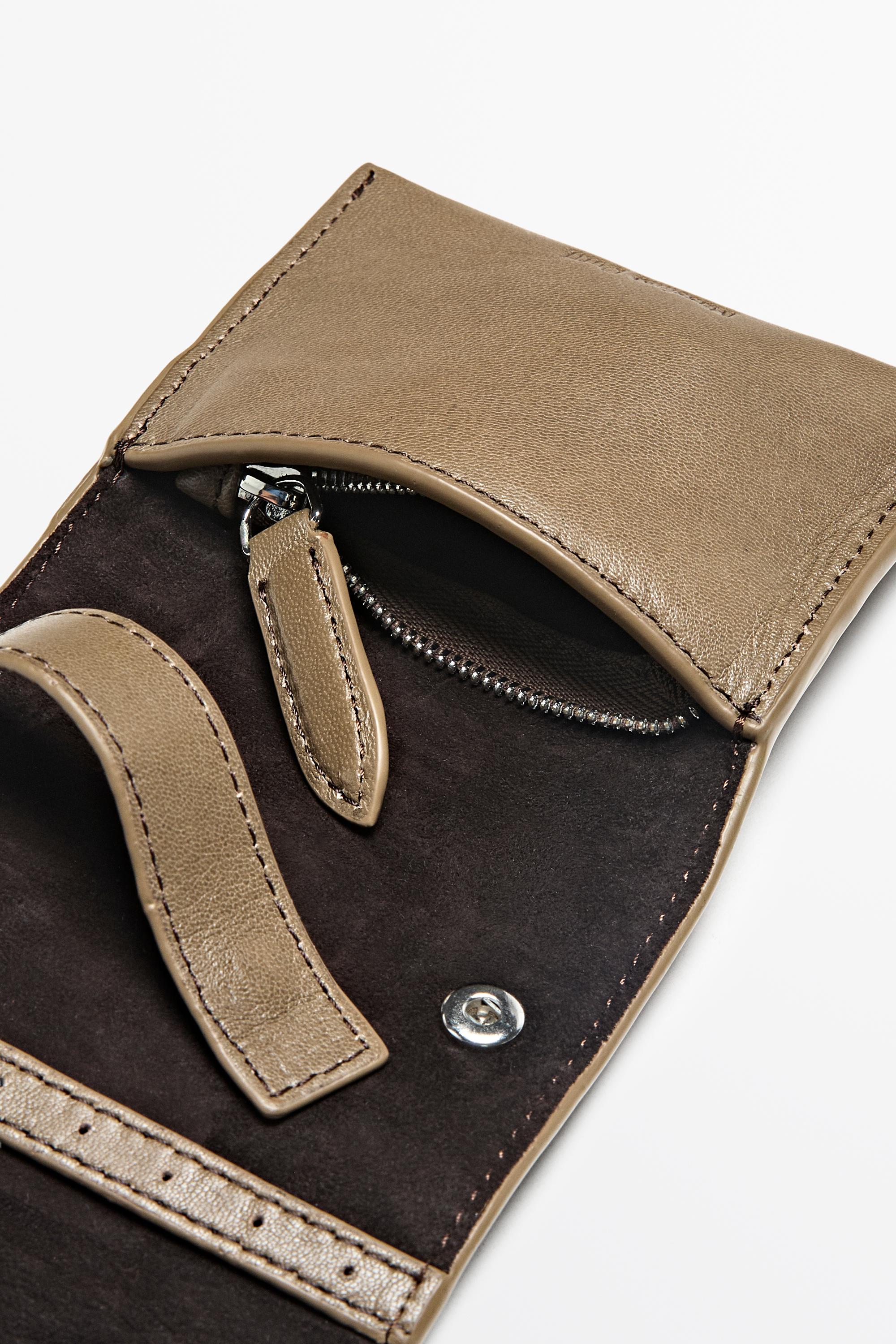 ZARA  銅(真鍮) 小物入れ Mini nappa leather jewelry case - Black gold | ZARA United States