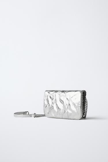 METALLIC STAR BAG - Silver by Zara - Image 1