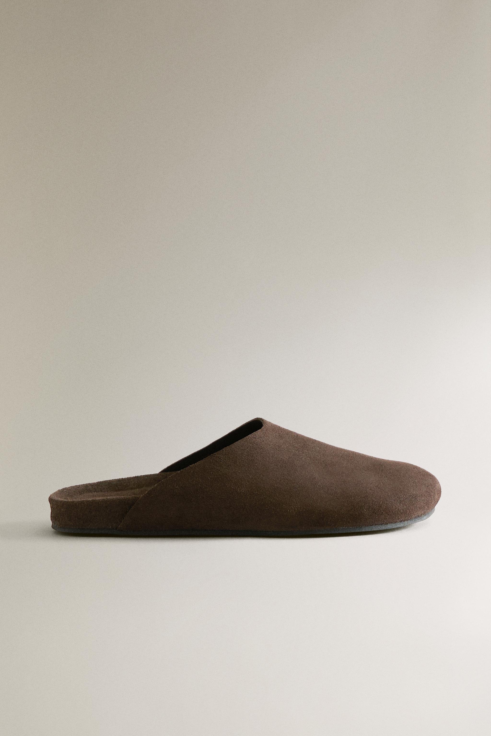 MINIMALIST LEATHER MULE CLOG SLIPPERS