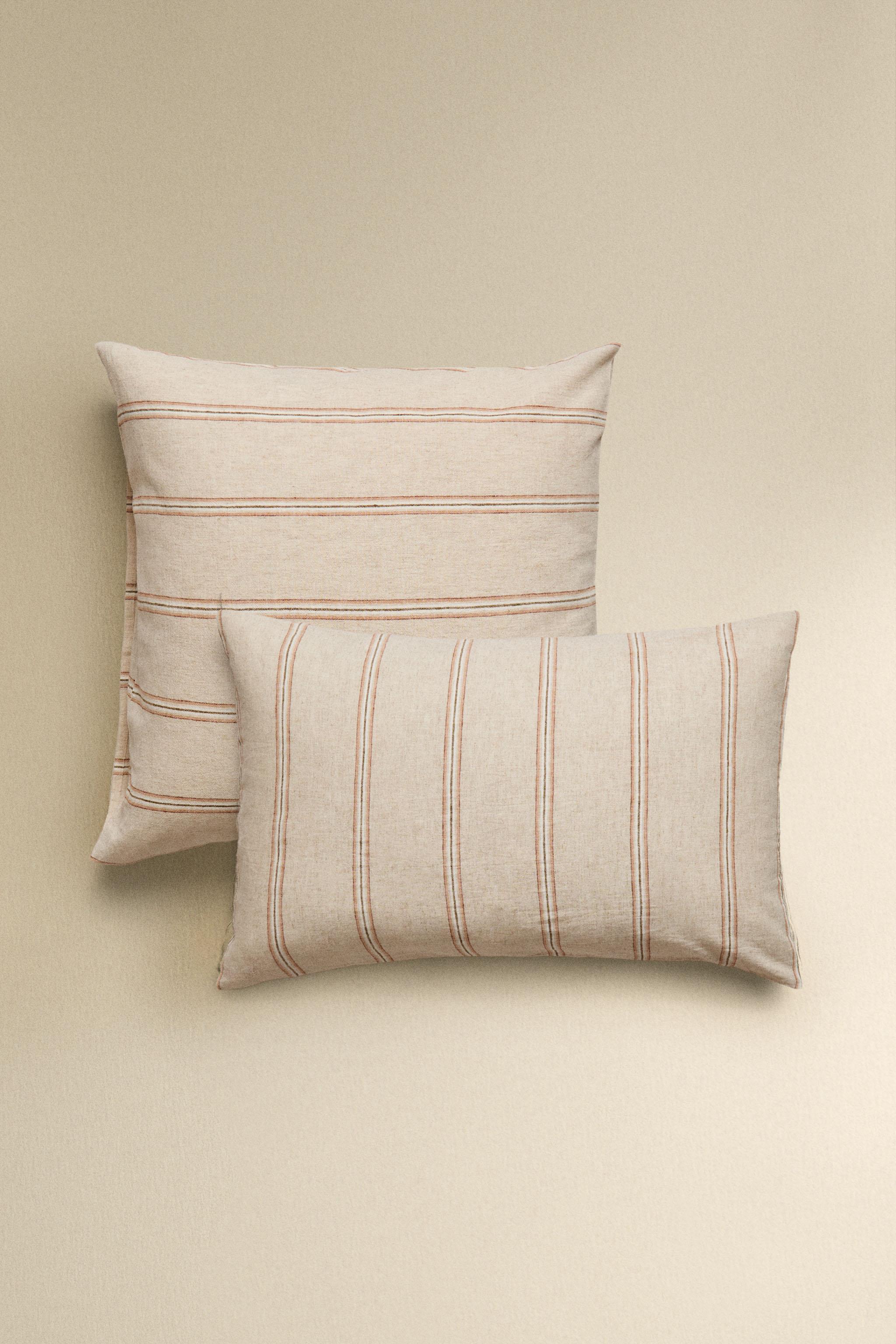 DYED THREAD STRIPED PILLOWCASE