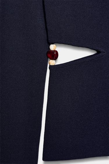 TOP EN MAILLE CUT OUT FANTAISIE - Bleu de Zara - Image 9