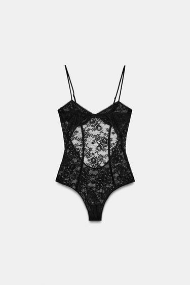 BODY DENTELLE DOS NU - Noir de Zara - Image 6