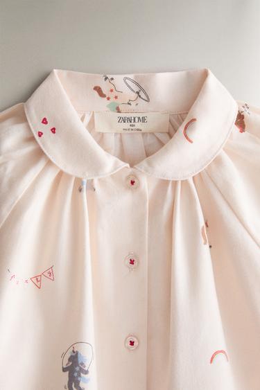 PYJAMA ENFANT FLANELLE LICORNES - Rose de Zara - Image 2