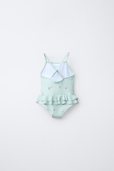 1-6 YEARS/ CIRCUS RUFFLE SWIMSUIT - Sea green by Zara - Image 1