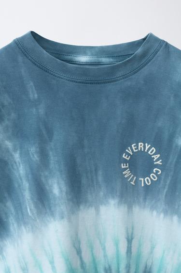 TIE-DYE PRINT T-SHIRT - Blue by Zara - Image 2
