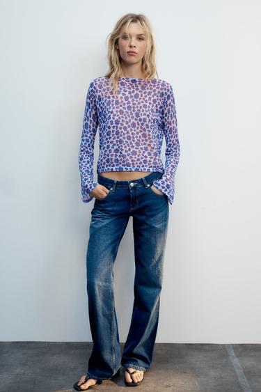 TOP FLORES PUNTO FINO - Multicolor de Zara - Imagen 0