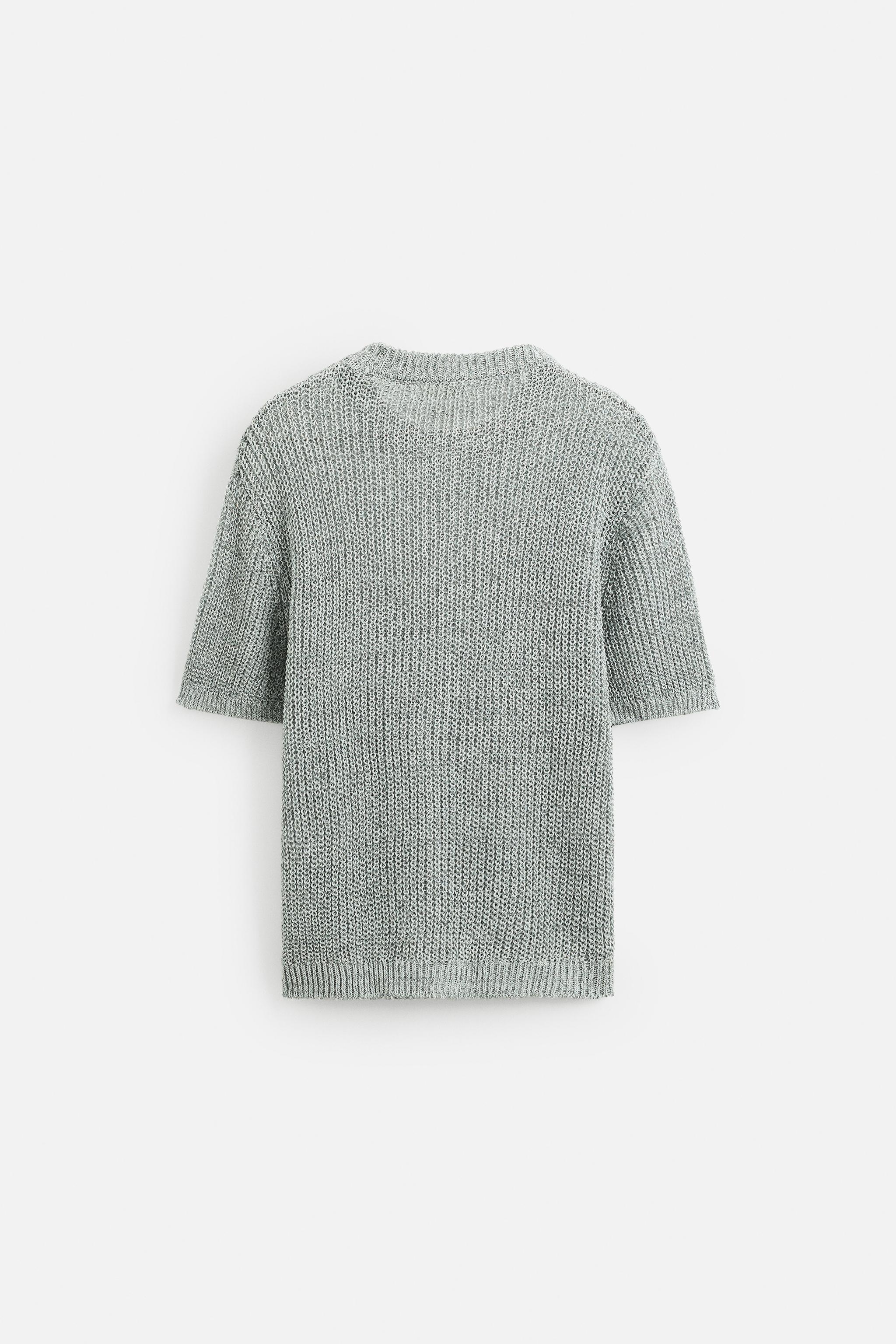 T-SHIRT EN MAILLE AJOURÉE