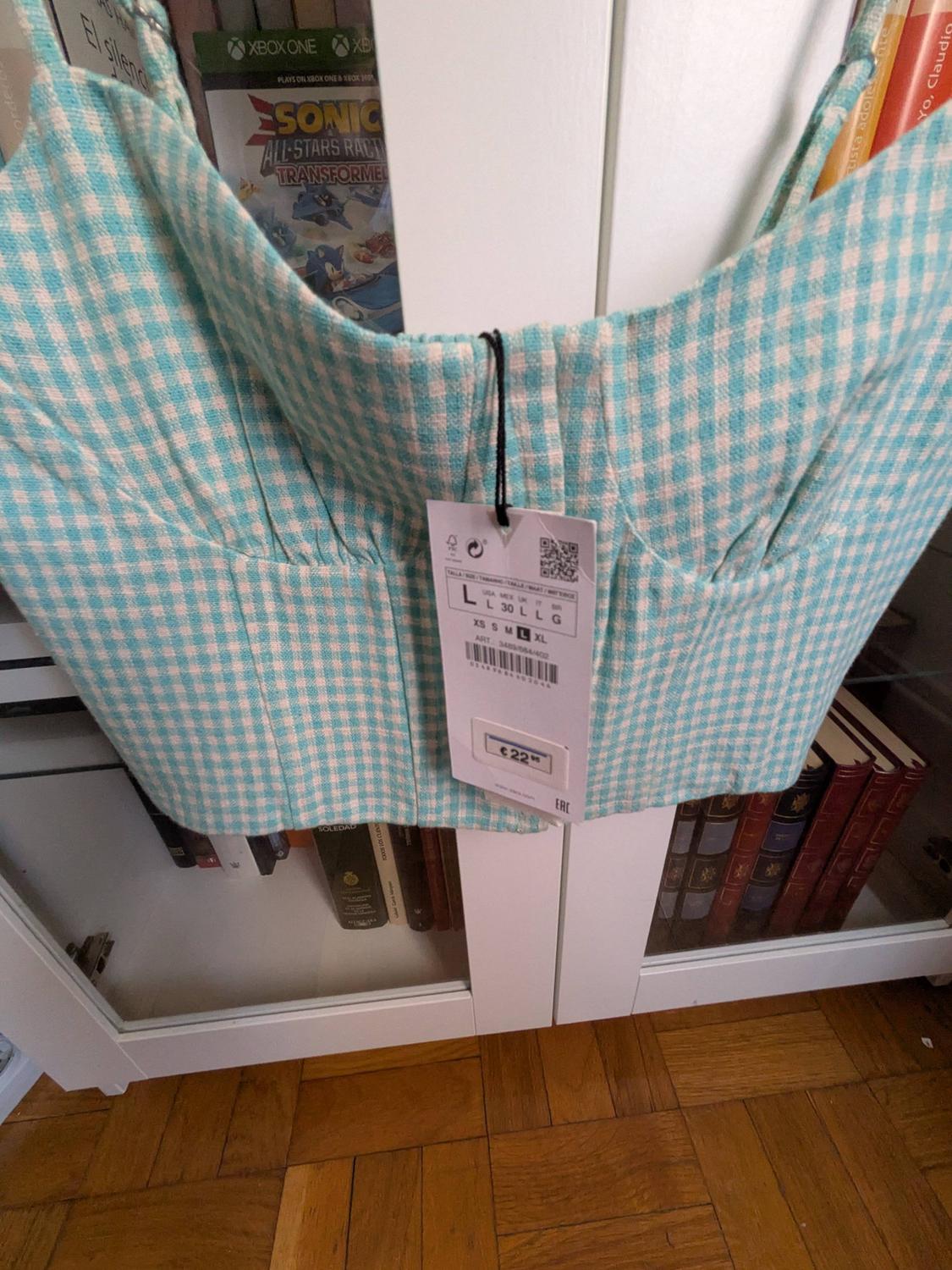 GINGHAM CORSETRY-INSPIRED TOP - Image 3
