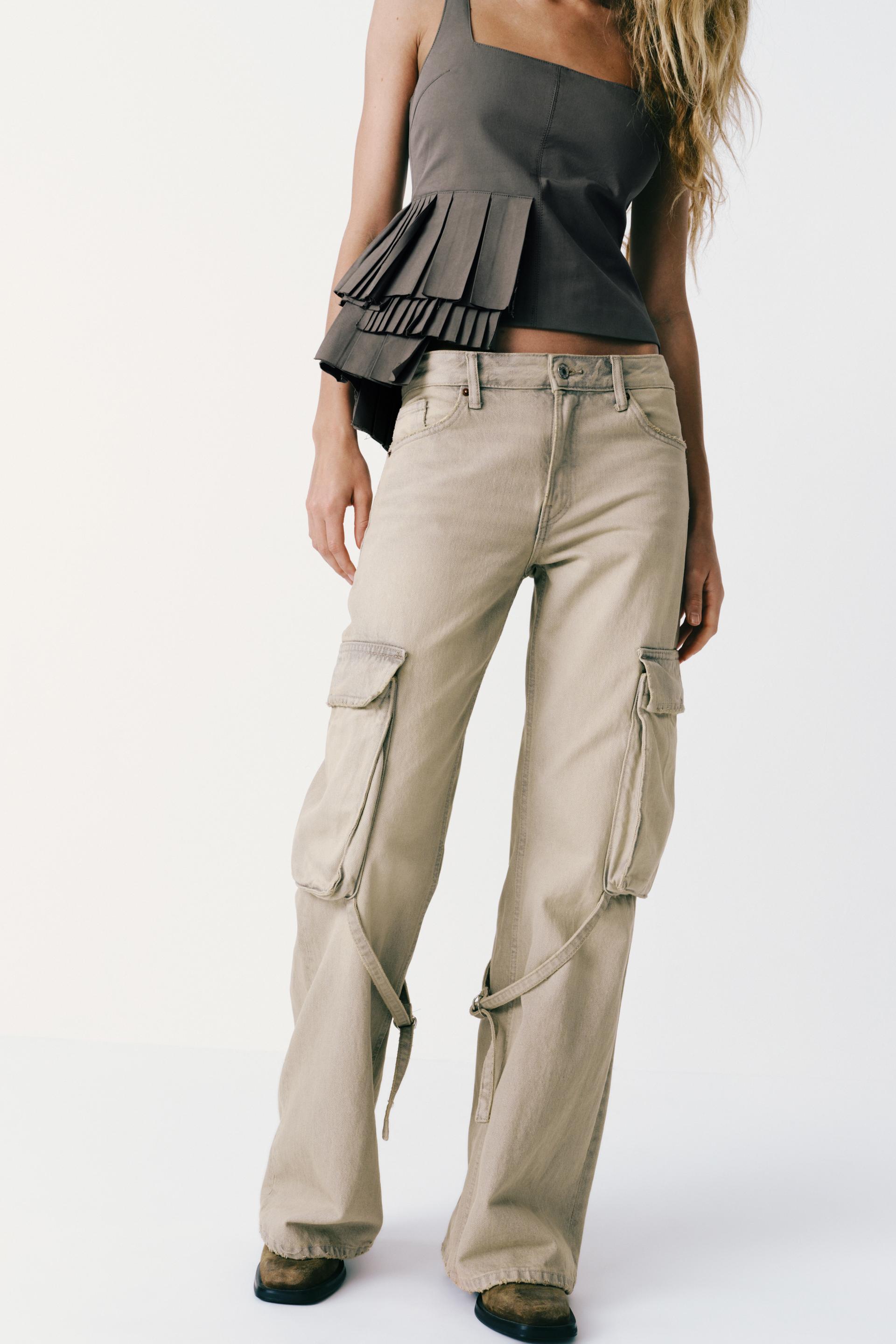 Shop ZARA 2023-24FW MID RISE CARGO PANTS (5520/241) by MarcaBonito