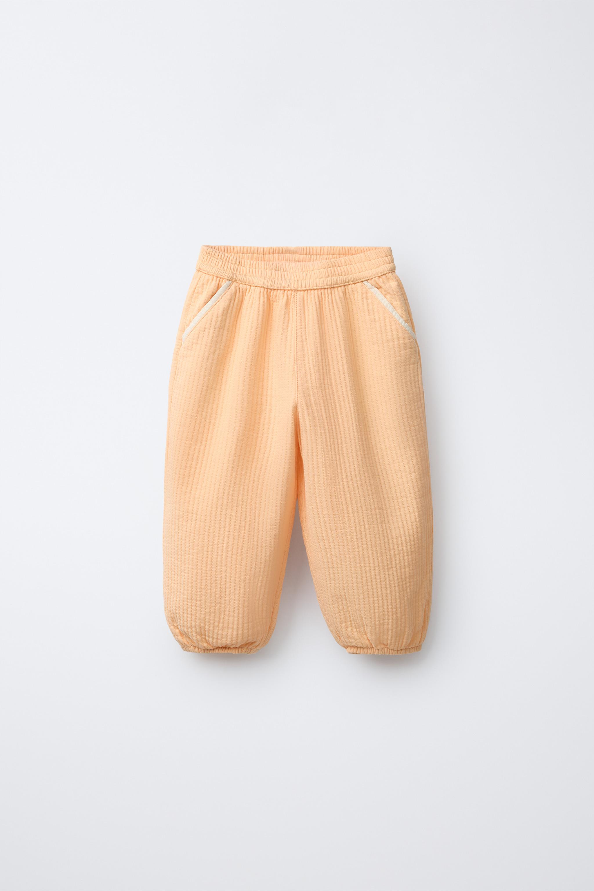 バルーンテクスチャーパンツ - マンダリンオレンジ | ZARA Japan / 日本