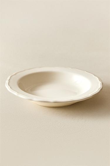 ASSIETTE CREUSE FAÏENCE BORD RELIEF - Écru de Zara - Image 5