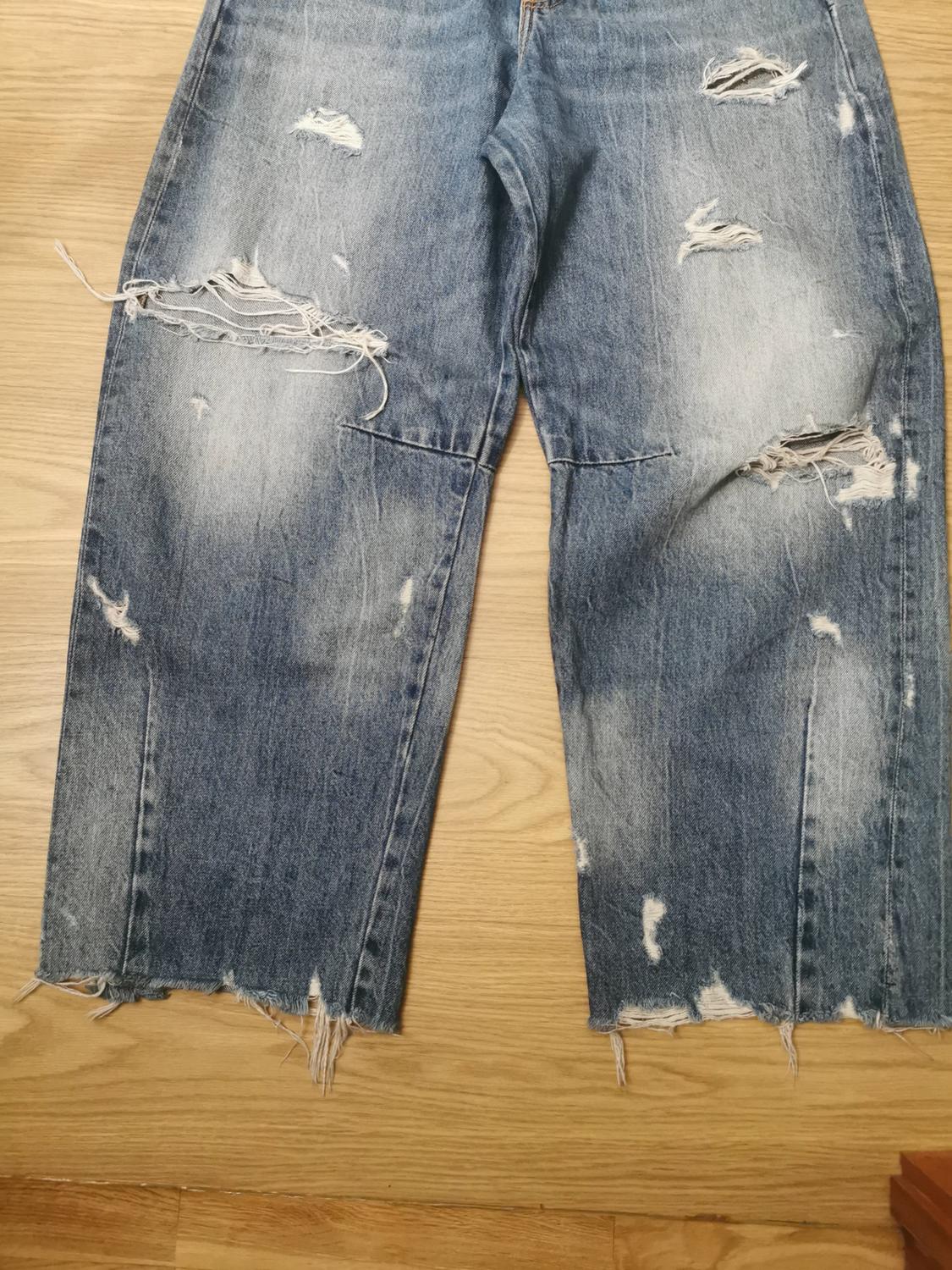 ZW COLLECTION RELAXED FIT WIDE-LEG EXTRA-LONG MID-RISE JEANS - Image 4