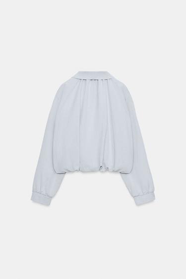 BLOUSON BOMBER BALLON - Bleu ciel de Zara - Image 7