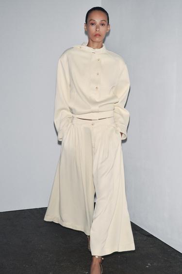 ZW COLLECTION BUTTONED JACKET - Ecru by Zara - Image 3