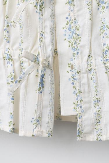 FLORAL PRINT TOP - Ecru by Zara - Image 3