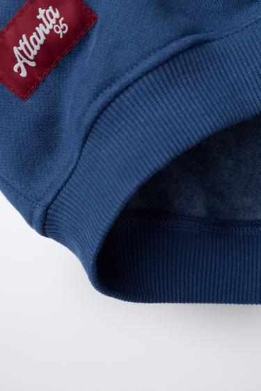 SWEATSHIRT WITH LETTER PATCH - Bluish by Zara - Image 3