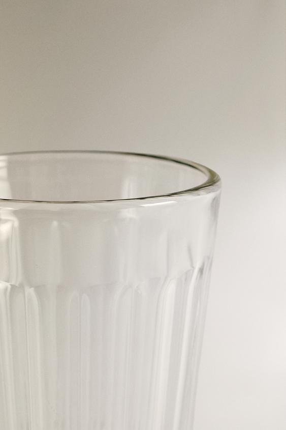 GOBELET VERRE RELIEF BASE COULEUR - Vert de Zara - Image 4