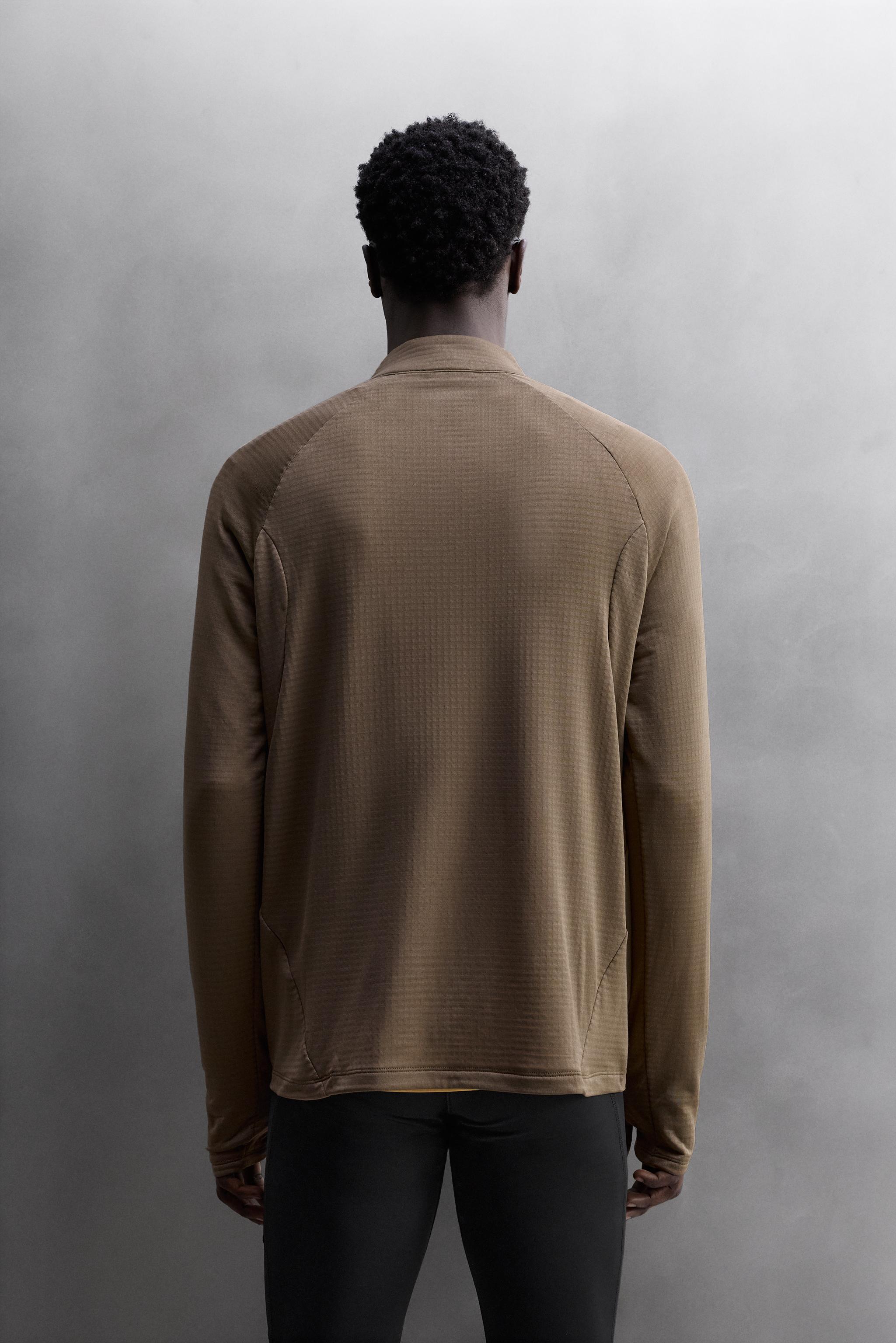 POLARTEC© QUARTER-ZIP SWEATSHIRT - taupe brown | ZARA Canada