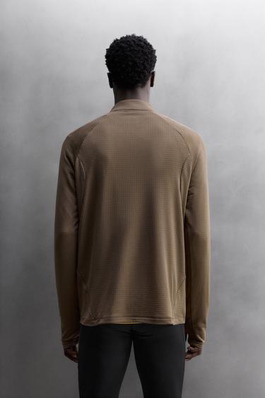 POLARTEC© QUARTER-ZIP SWEATSHIRT - camel by Zara - Image 2