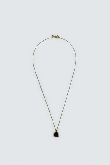 CADENA COLGANTE PIEDRA - Dorado de Zara