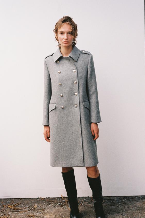 WOOL BLEND COAT - Grey | ZARA South Africa