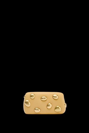 Zara METAL APPLIQUÉ CLUTCH - Mustard - Image 0