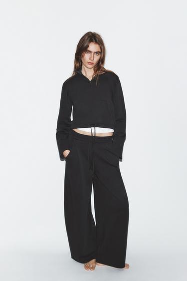 PANTALÓN BALLOON INTERLOCK - Plomo oscuro de Zara