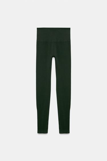 SEAMLESS LEGGINGS WITH MERINO WOOL SKI COLLECTION - Khaki by Zara