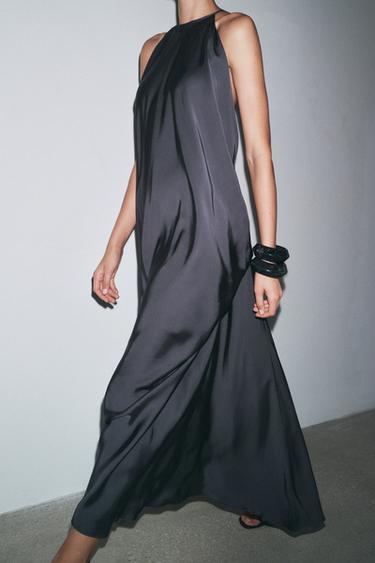 ZW COLLECTION SATIN DRESS - Petrol blue de Zara - Image 6