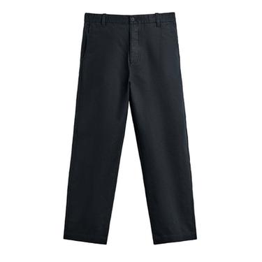 מכנסיים מכותנה-קנבוס בגזרת STRAIGHT FIT - נייבי כהה של Zara