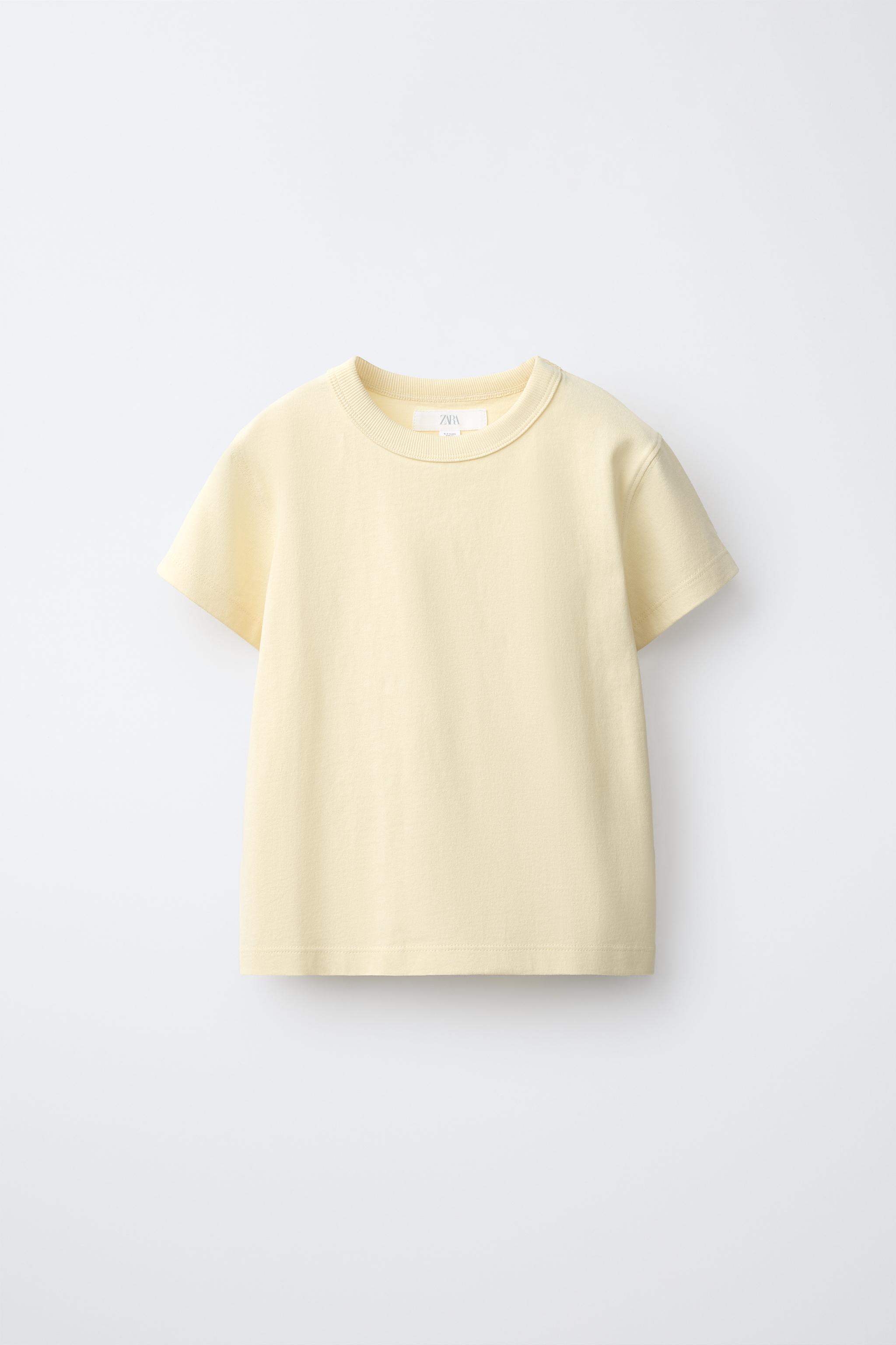 RUSTIC COTTON T-SHIRT — Yellow