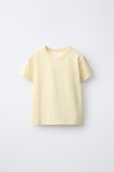 RUSTIC COTTON T-SHIRT - Yellow by Zara
