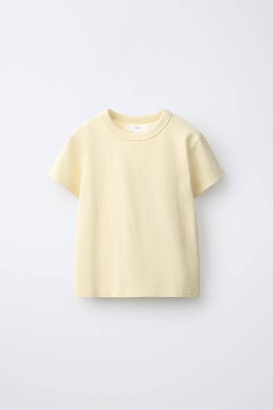 PLAYERA RÚSTICA DE ALGODÓN - Amarillo de Zara - Imagen 0
