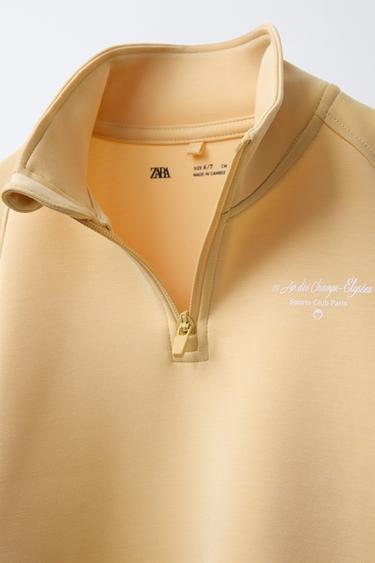 MODAL SLOGAN SWEATSHIRT - Yellow by Zara - Image 3