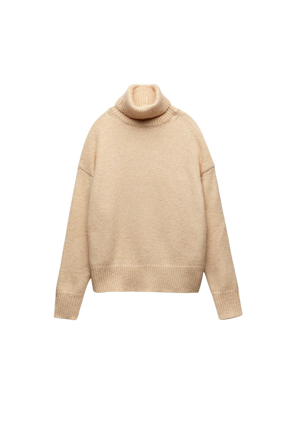 HIGH COLLAR KNIT SWEATER