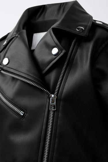 FAUX LEATHER JACKET - Black by Zara - Image 4