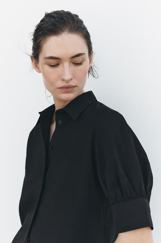 Blusas Camisas Negras Zara Blusa Plumeti Zara Camisas Negras Mujer