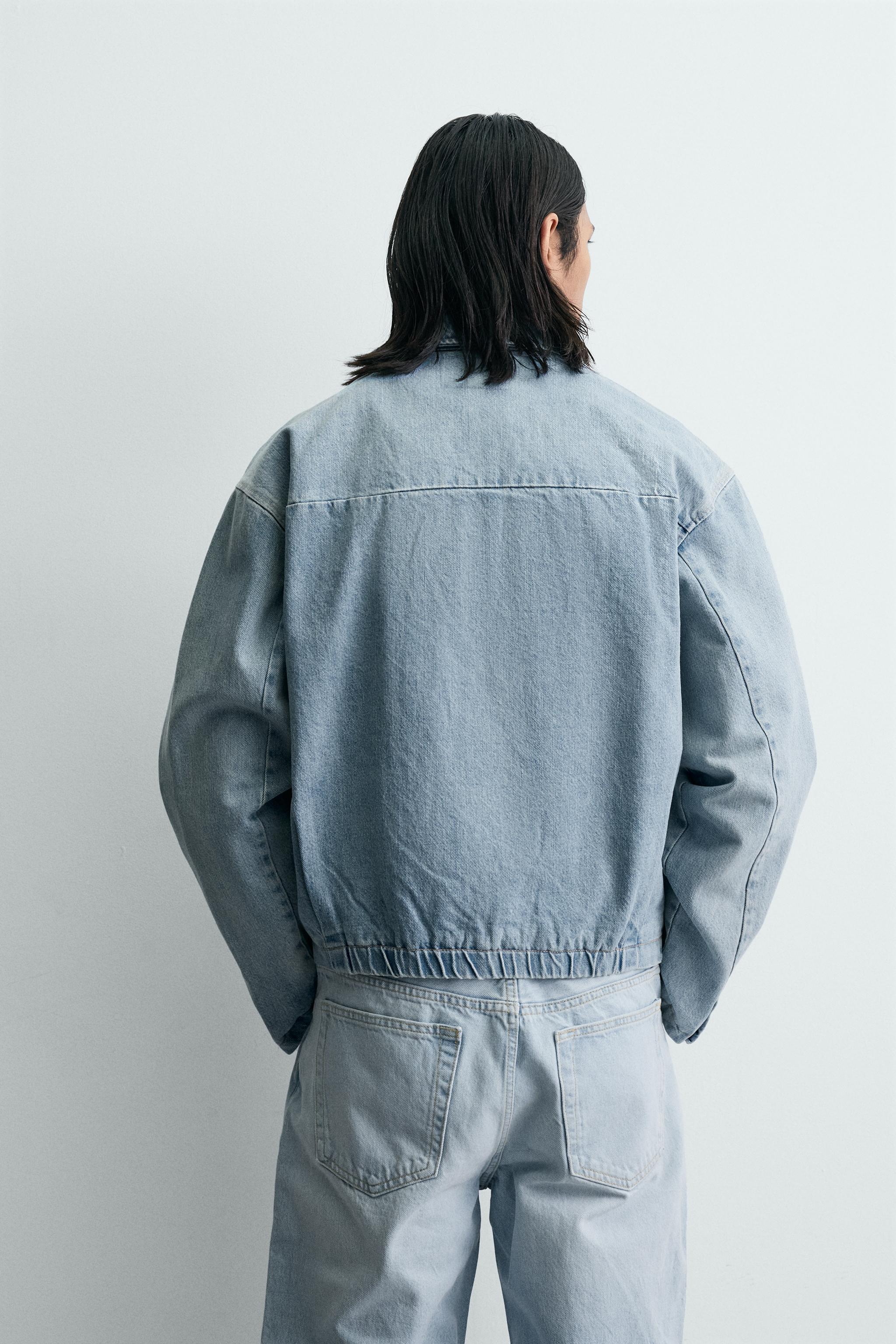 VESTE EN JEAN À FERMETURE ÉCLAIR