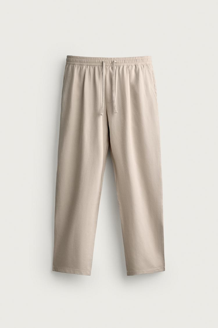 100% LYOCELL RELAXED FIT TROUSERS